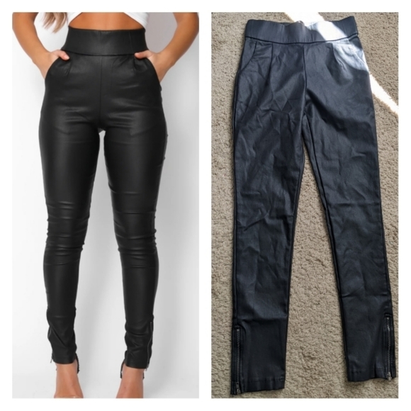 White Fox fired up wet look pants - Picture 2 of 4